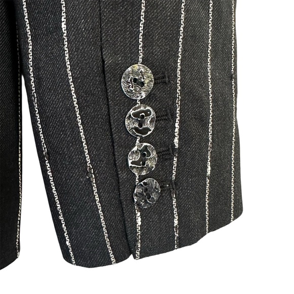 Ulla Johnson Dhemi Striped Wool Blazer Jacket in Noir $995 NEW Size 2 - Picture 9 of 14